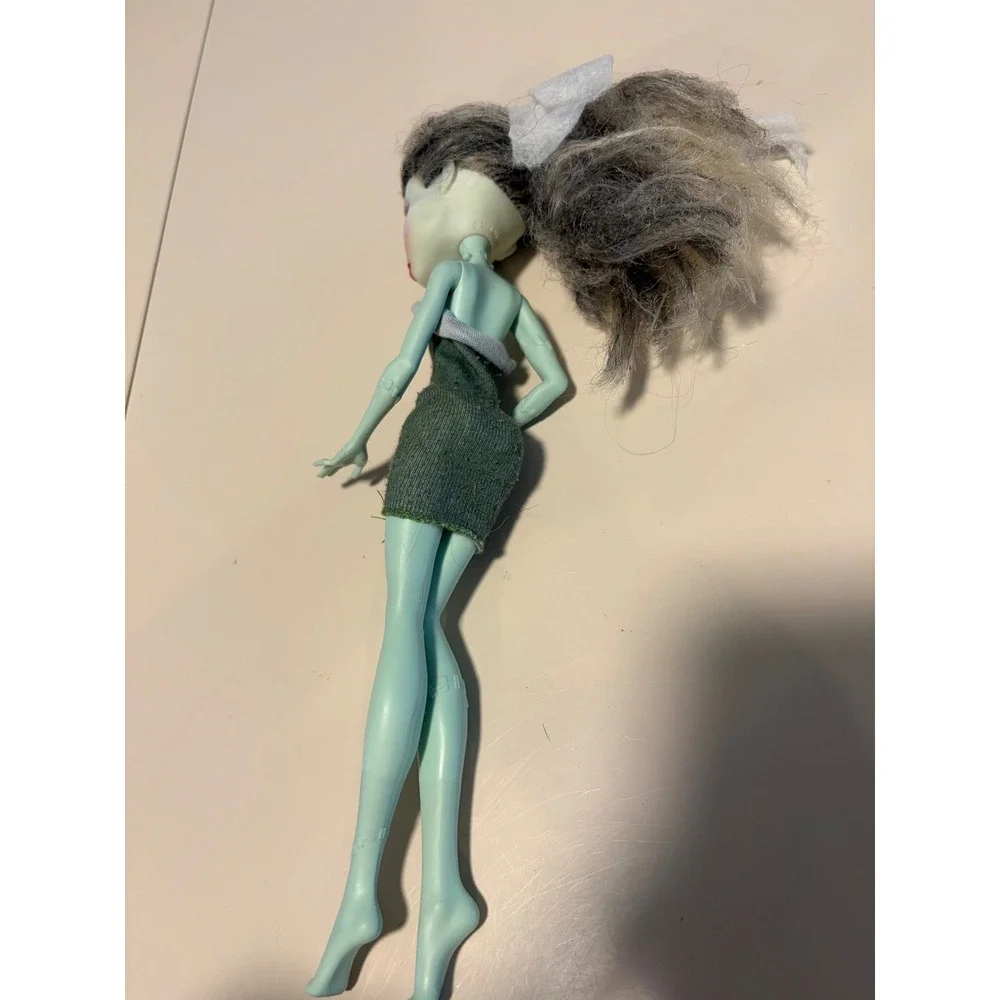 Monster High Frankie Stein Doll Mint Green Stitched Custom Base 10.5 Inch